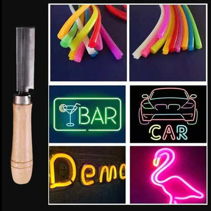 Blue carving knife for led neon light installation bedroom tool