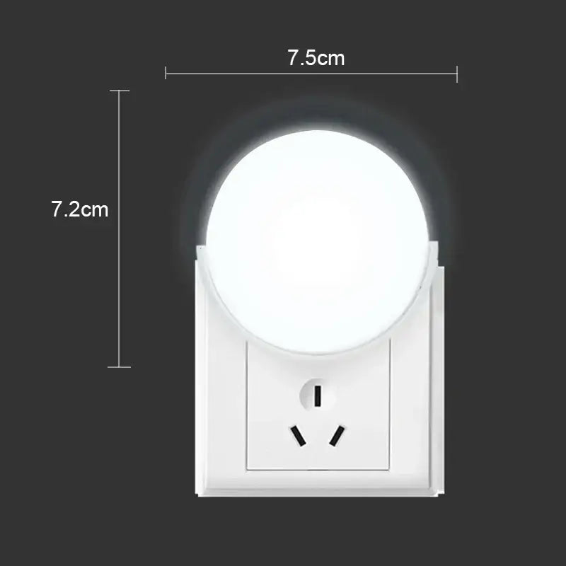 Modern circular white led night light bedroom wall lamp
