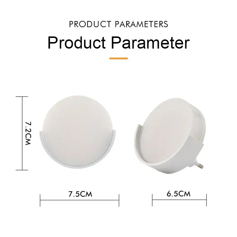 Modern circular white led night light bedroom wall lamp
