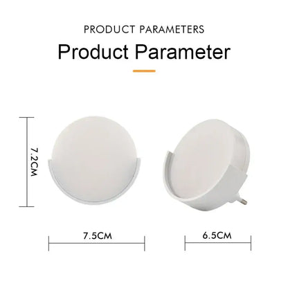 Modern circular white led night light bedroom wall lamp