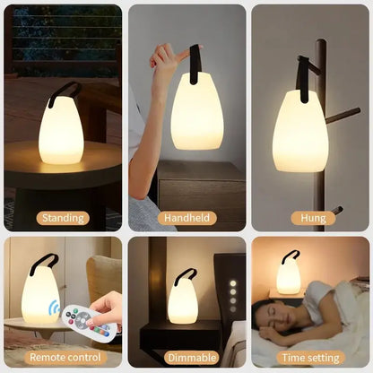 Modern led night light 2-pack – outdoor and bedroom portable lamp