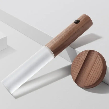Modern wooden led night light bedroom translucent garden trowel lamp