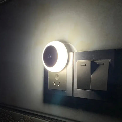 Modern orange circular led night light for bedroom smart sensor