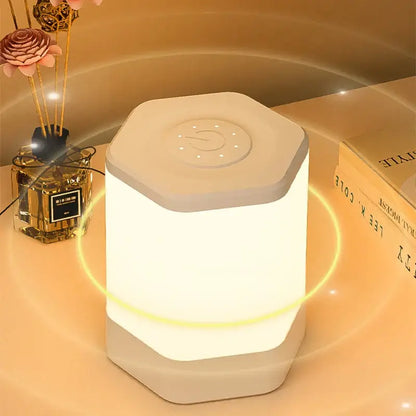 Minimalist hexagonal white led night light bedroom touch lamp