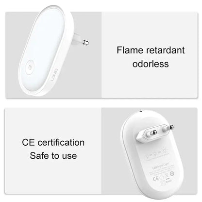 Smart white oval led night light with 360 ring lamp for bedroom