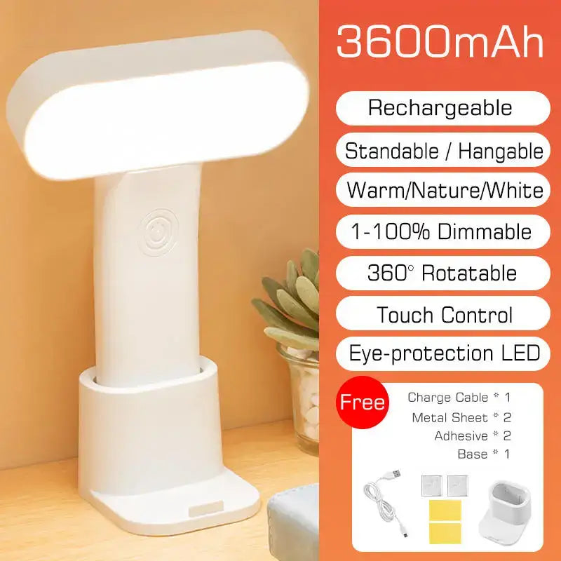 Modern white led nightlight bedroom table lamp