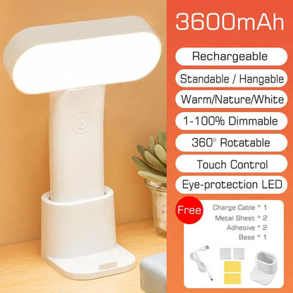 Modern white led nightlight bedroom table lamp