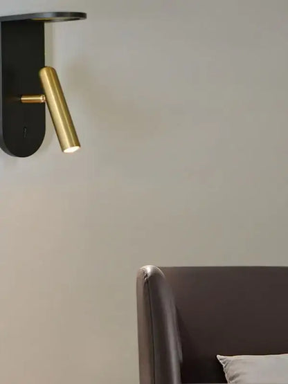 Modern black and brass led nordic flame wall lamp living room