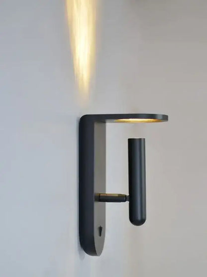 Modern black and brass led nordic flame wall lamp living room