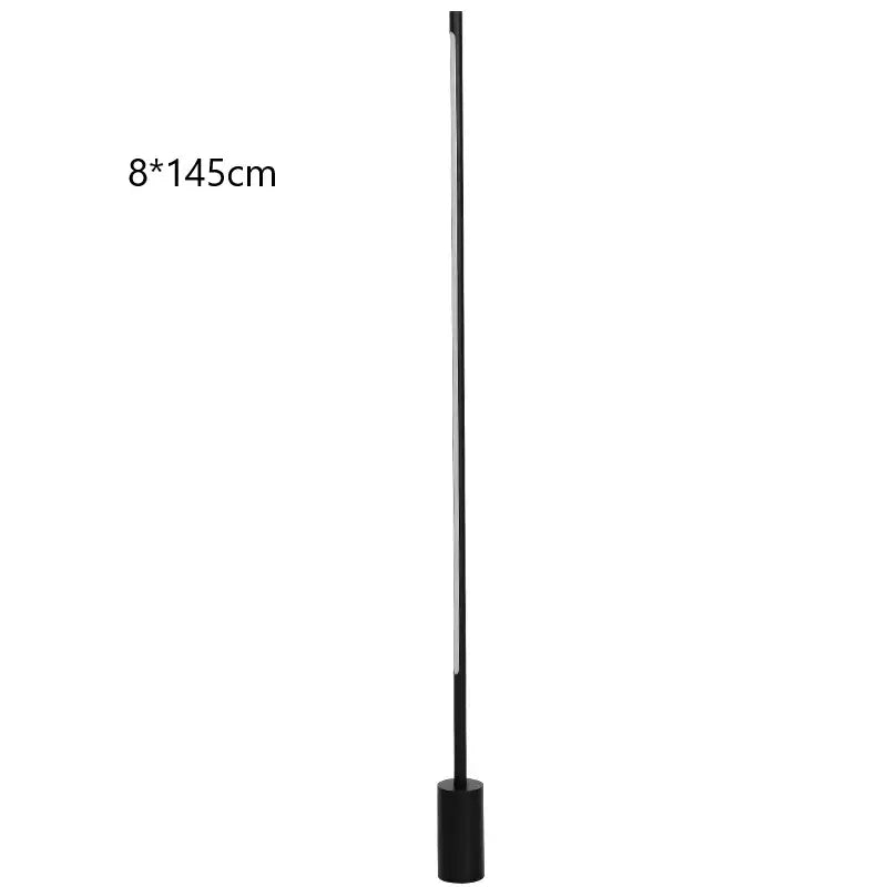 Minimalist black led nordic floor lamp for living room ambient lighting