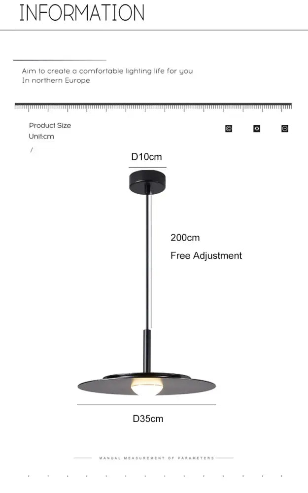 Minimalist black flying saucer chandelier for dining room lighting
