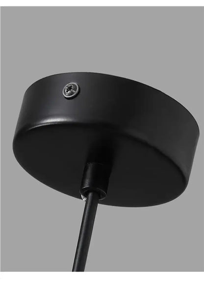 Minimalist black flying saucer chandelier for dining room lighting