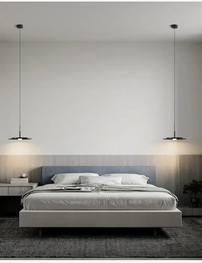 Minimalist black flying saucer chandelier for dining room lighting