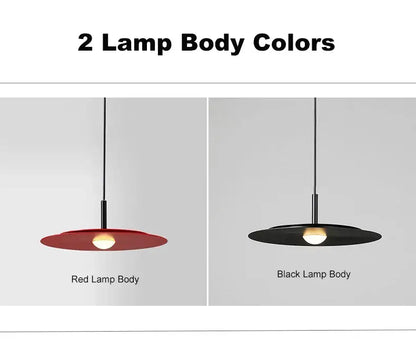 Minimalist black flying saucer chandelier for dining room lighting