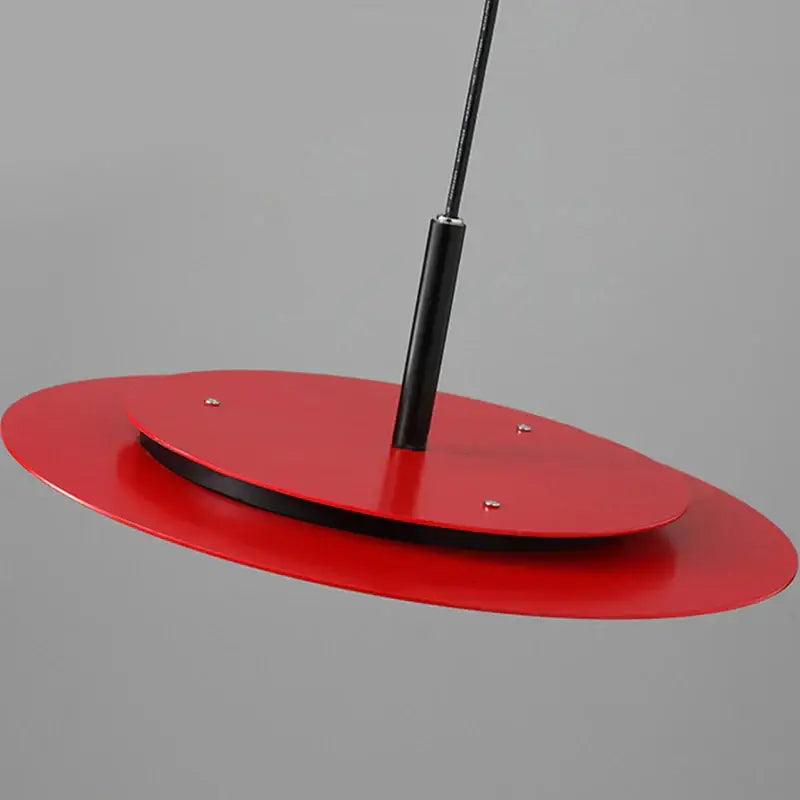 Minimalist black flying saucer chandelier for dining room lighting