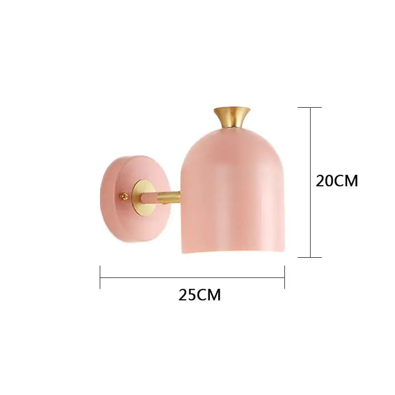 Modern pastel matte led nordic wall lamp for bedroom