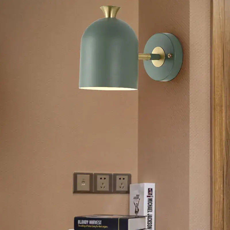 Modern pastel matte led nordic wall lamp for bedroom