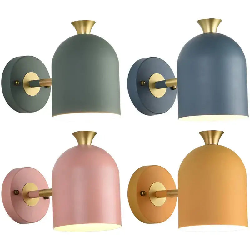 Modern pastel matte led nordic wall lamp for bedroom