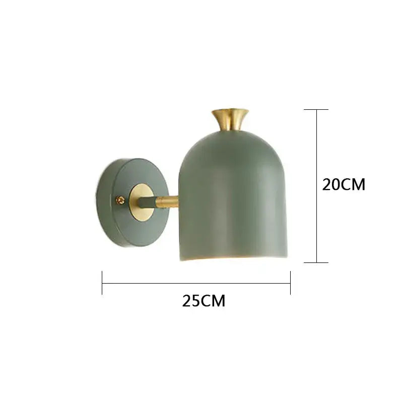 Modern pastel matte led nordic wall lamp for bedroom