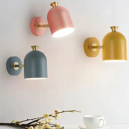 Modern pastel matte led nordic wall lamp for bedroom
