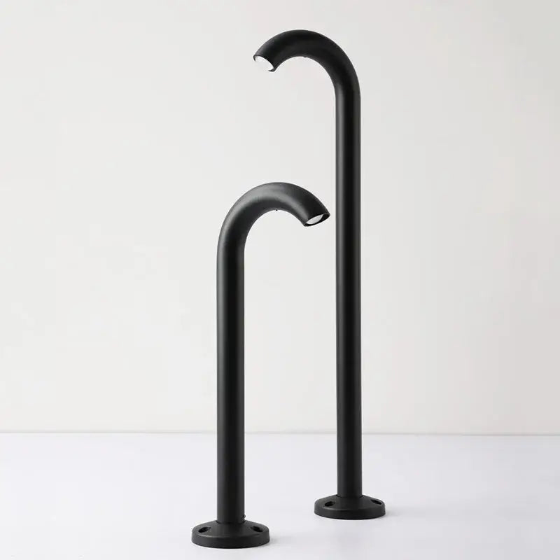 Modern black cane led bollard light garden outdoor aluminum lamp