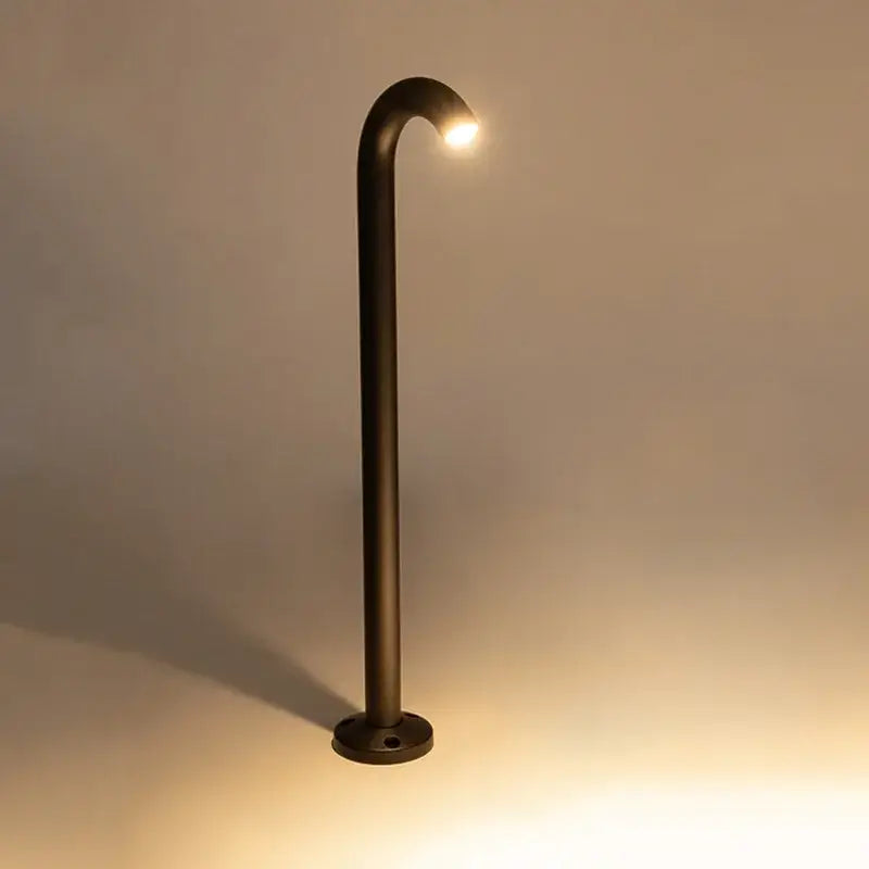 Modern black cane led bollard light garden outdoor aluminum lamp