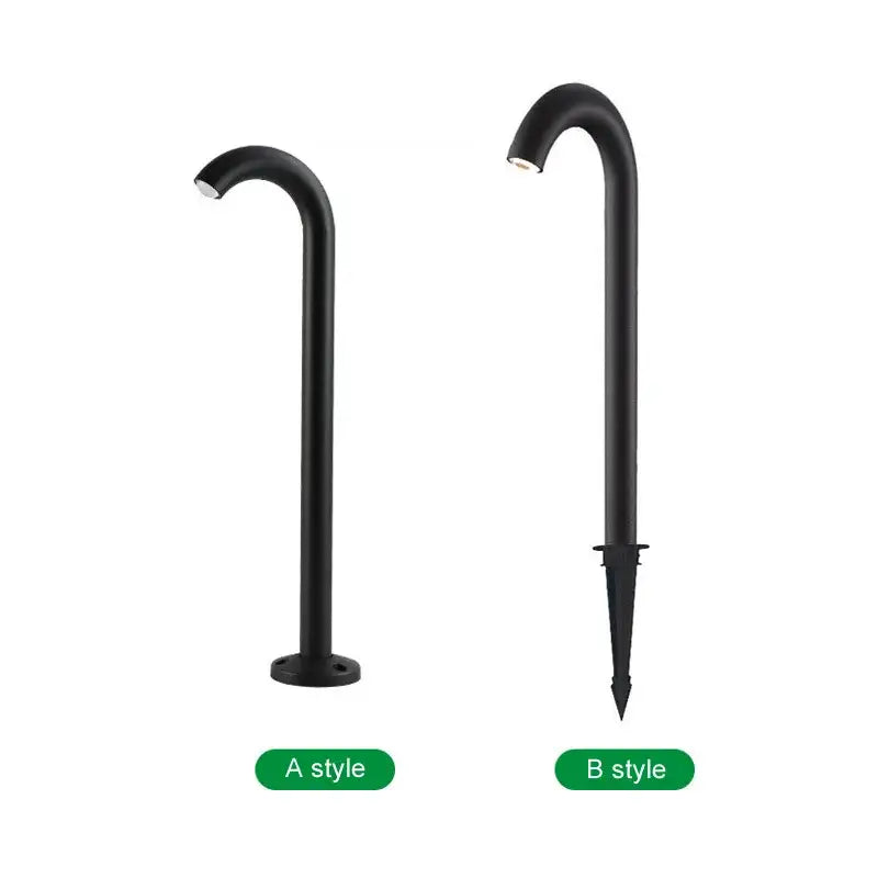 Modern black cane led bollard light garden outdoor aluminum lamp