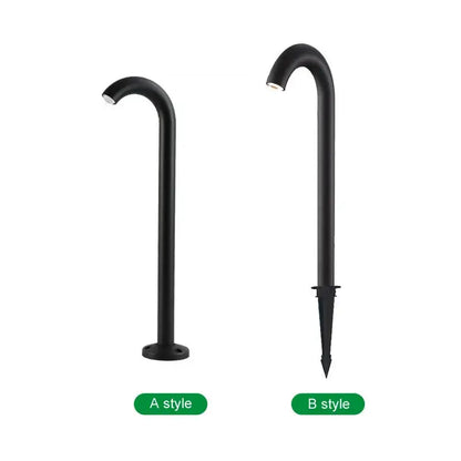 Modern black cane led bollard light garden outdoor aluminum lamp