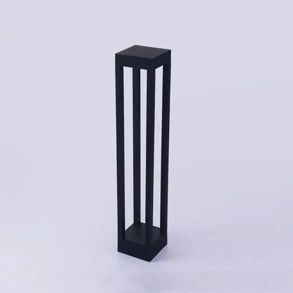 Lantern style black metal outdoor lawn light garden pathway lamp