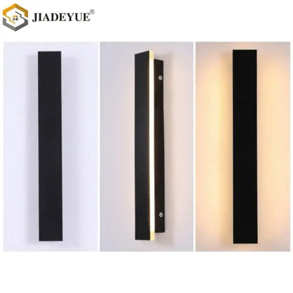 Modern black minimalist outdoor wall lamp for garden villa porch