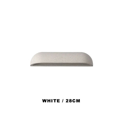 Curved white travertine led outdoor wall lamp garden sconce
