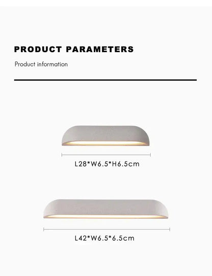 Curved white travertine led outdoor wall lamp garden sconce