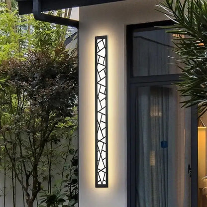 Modern black geometric outdoor wall lamp porch sconce light