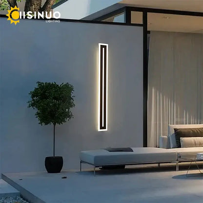 Modern black & white outdoor wall lamp – patio minimalist sconce