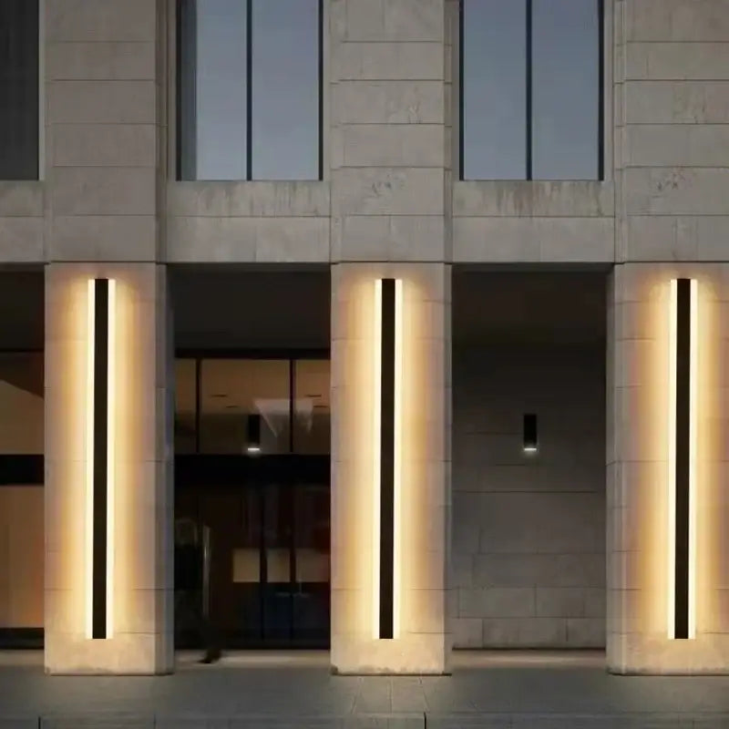 Modern black led outdoor wall lamp garden porch light