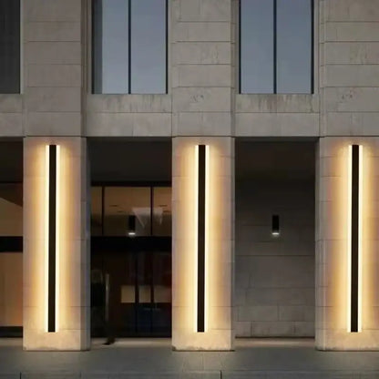 Modern black led outdoor wall lamp garden porch light