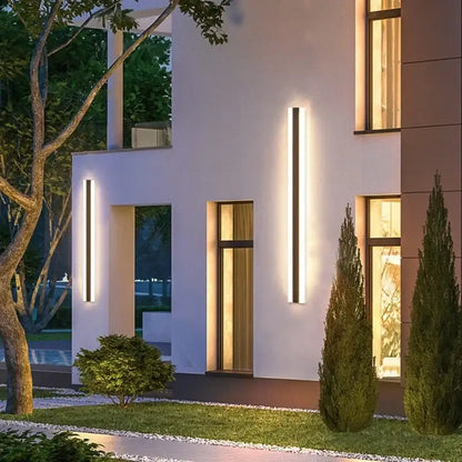 Modern black led outdoor wall lamp garden porch light
