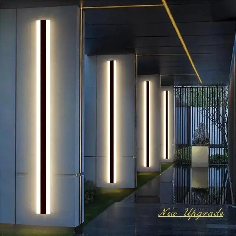 Modern black led outdoor wall lamp garden porch light