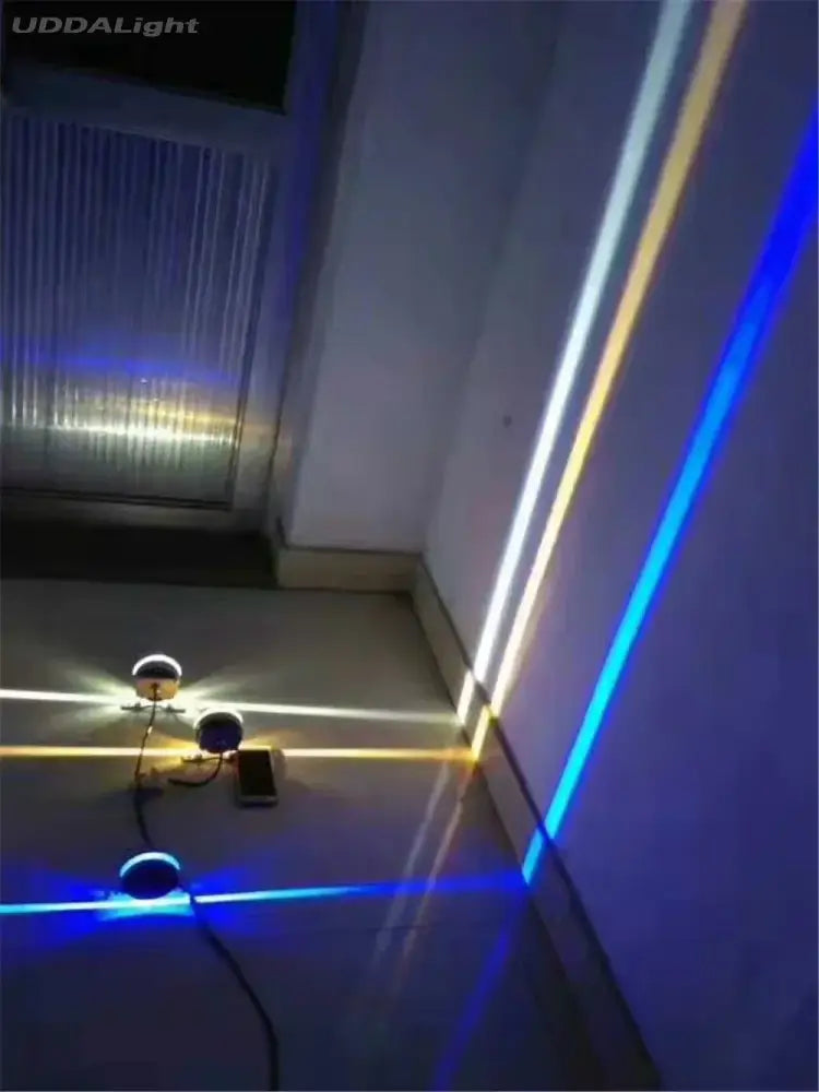 Modern blue yellow and white led outdoor wall lamp porch light