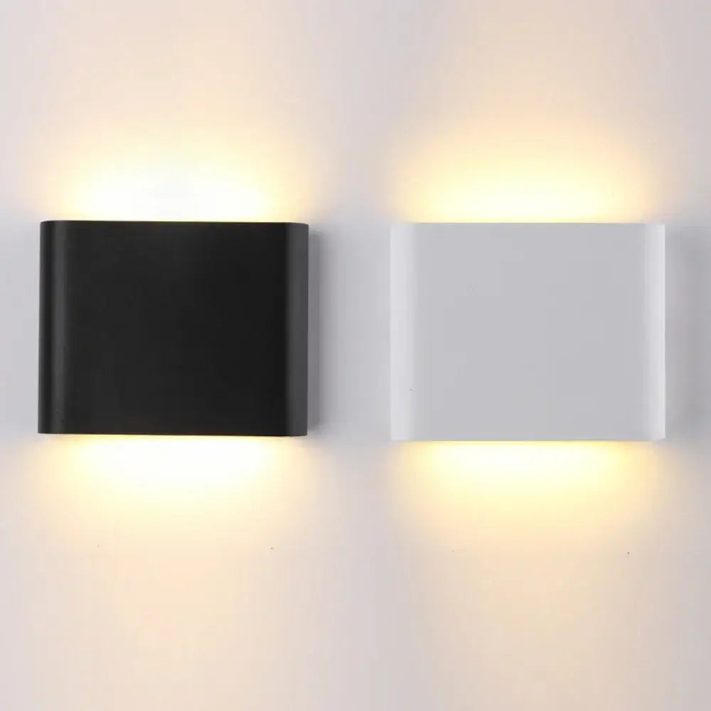 Modern black & white outdoor wall lamps stair lighting