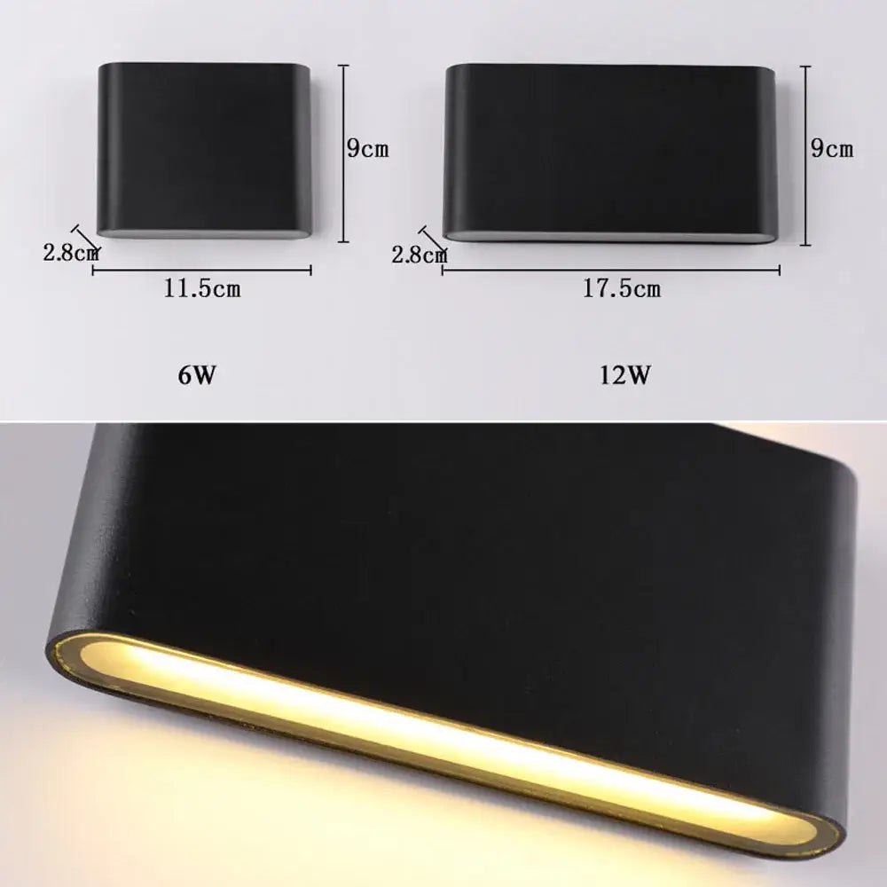 Modern black & white outdoor wall lamps stair lighting