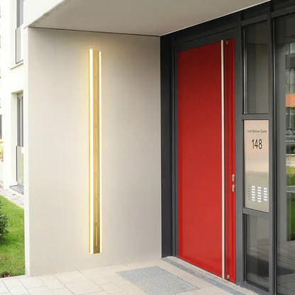 Modern minimalist black led outdoor wall light garden sconce