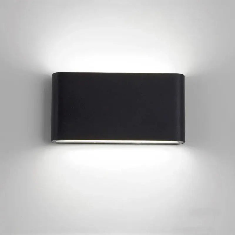 Modern black aluminum outdoor wall light – garden waterproof lamp