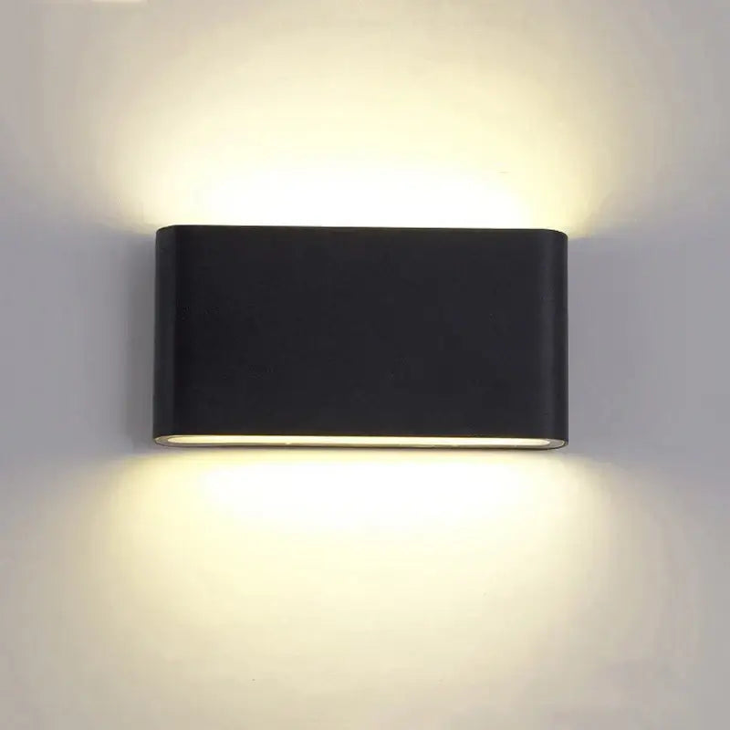 Modern black aluminum outdoor wall light – garden waterproof lamp