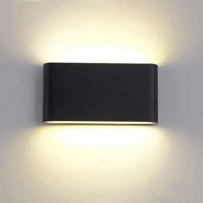 Modern black aluminum outdoor wall light – garden waterproof lamp