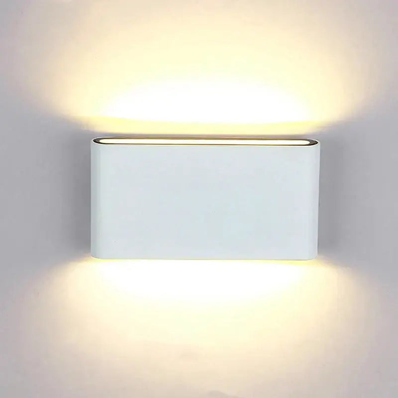 Modern black aluminum outdoor wall light – garden waterproof lamp