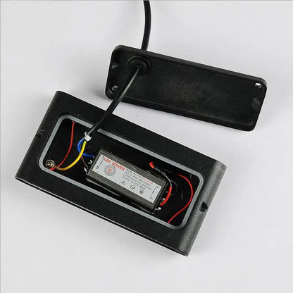 Modern black aluminum outdoor wall light – garden waterproof lamp