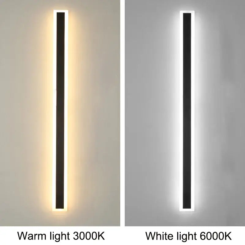 Modern minimalist black led outdoor wall light porch garden lamp