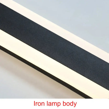 Modern minimalist black led outdoor wall light porch garden lamp