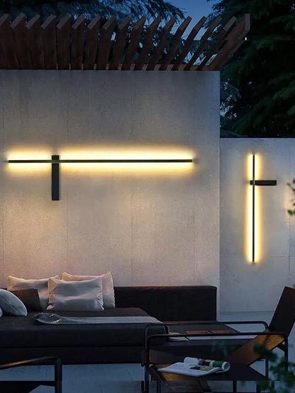 Modern minimalist sleek outdoor wall light garden led sconce